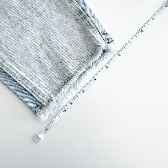 Refuge Denim Womens Mom Jeans Patchwork Two Tone Light Blue Wash Size 7 - Picture 8 of 10